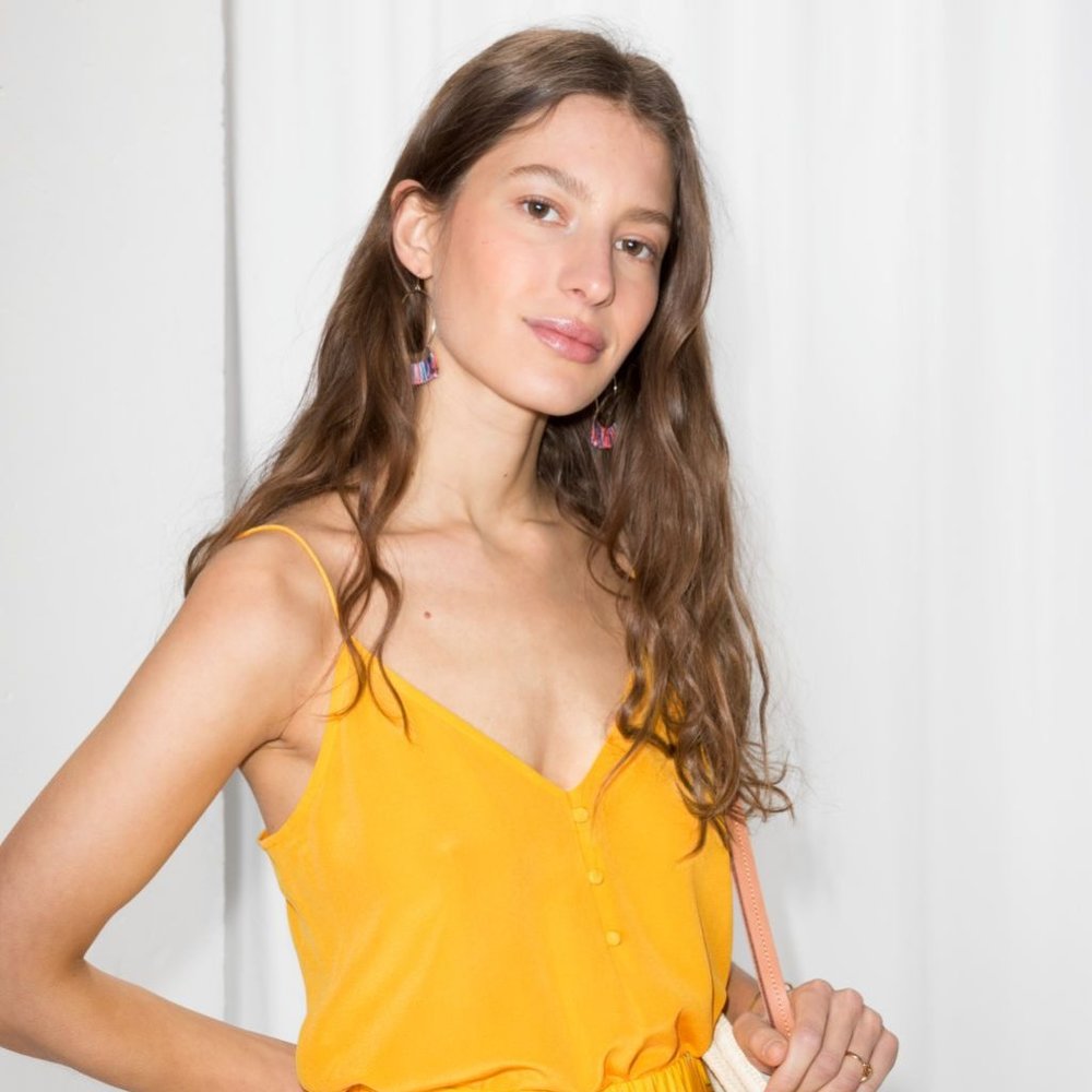 & Other Stories Yellow Silk Camisole